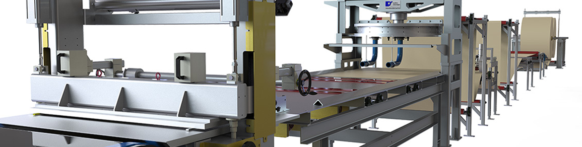 Vibrating table in plasterboard plant